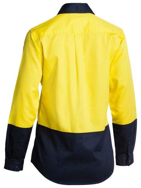 Bisley Hi Vis Ladies Drill Shirt Long Sleeve (BISBL6267)