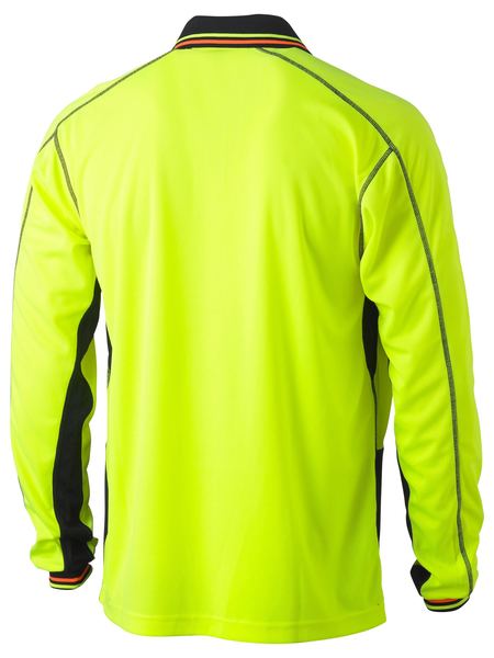 Bisley Hi Vis Polyester Mesh Polo Long Sleeve (BISBK6219)