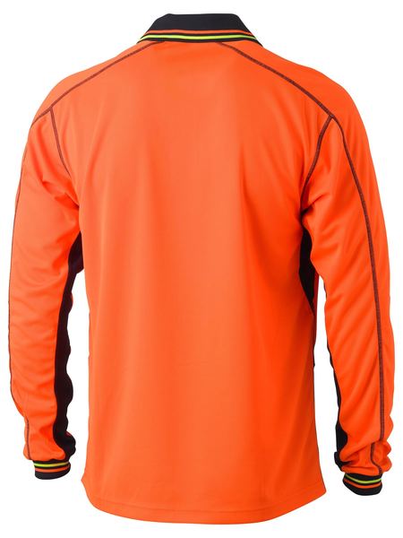 Bisley Hi Vis Polyester Mesh Polo Long Sleeve (BISBK6219)