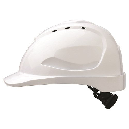 Vented Hard Hat Ratchet Harness V9 - White (PROHHV9R)
