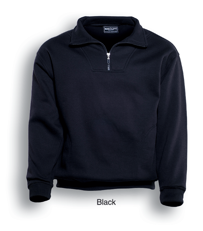 Bocini Unisex 1/2 Zip Fleece with Pocket (BOCCJ817)