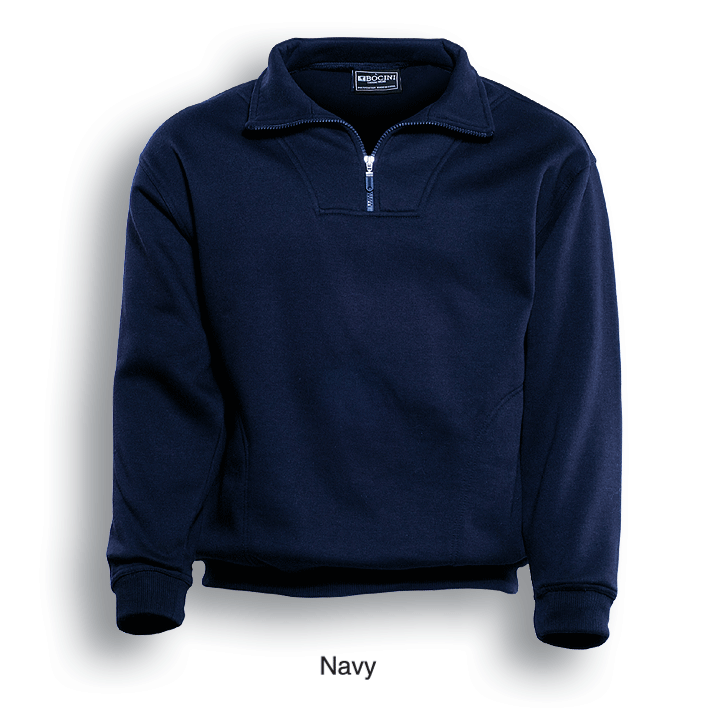 Bocini Unisex 1/2 Zip Fleece with Pocket (BOCCJ817)