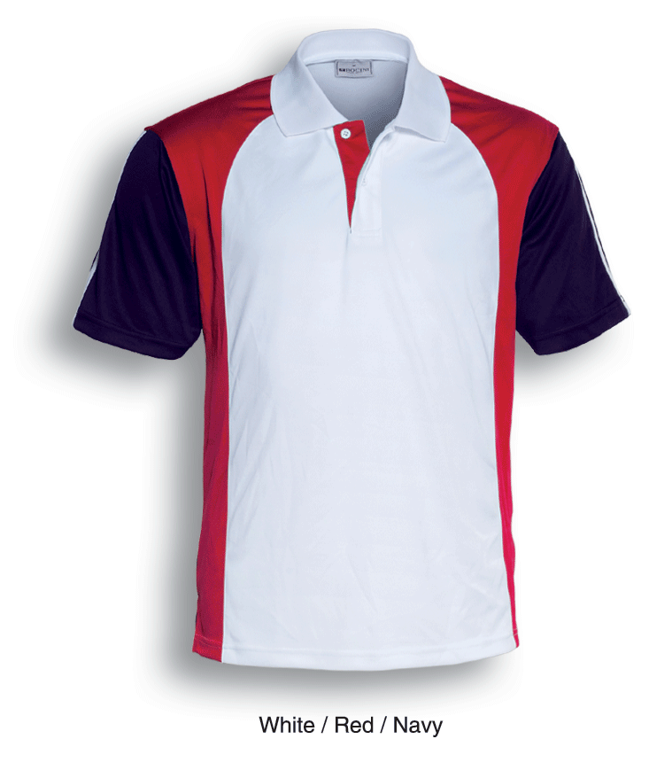 Bocini Unisex Breezeway Three Tone Polo Short Sleeve (BOCCP0670)