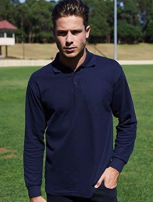Bocini Unisex Basic Polo Long Sleeve (BOCCP1401)