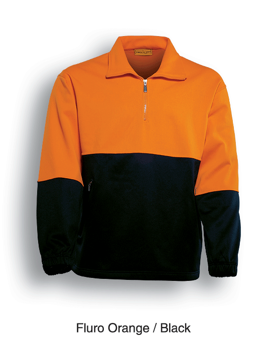 Bocini Hi Vis Unisex 1/2 Zip Safety Fleece Jumper (BOCSJ0411)