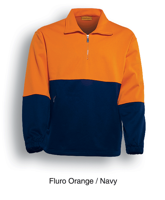 Bocini Hi Vis Unisex 1/2 Zip Safety Fleece Jumper (BOCSJ0411)