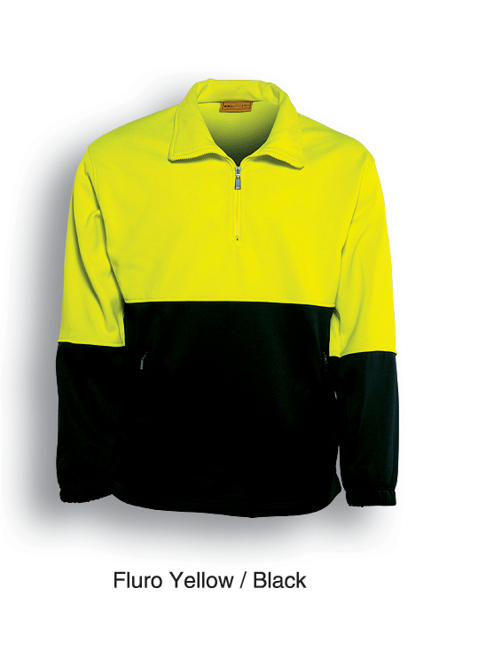 Bocini Hi Vis Unisex 1/2 Zip Safety Fleece Jumper (BOCSJ0411)