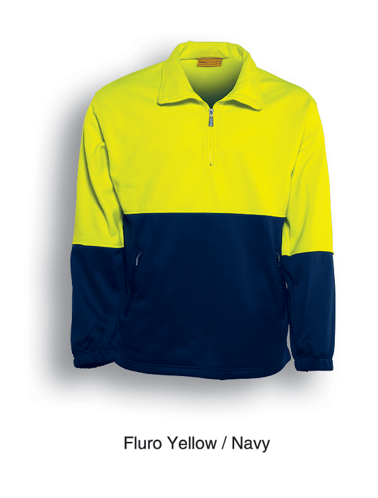 Bocini Hi Vis Unisex 1/2 Zip Safety Fleece Jumper (BOCSJ0411)