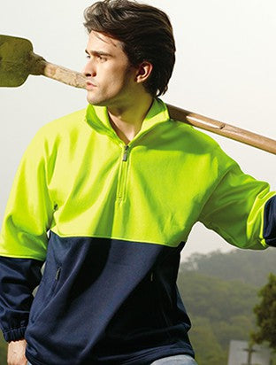 Bocini Hi Vis Unisex 1/2 Zip Safety Fleece Jumper (BOCSJ0411)