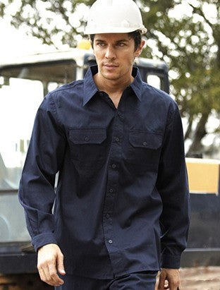 Bocini Unisex Cotton Drill Work Shirt Long Sleeve (BOCWS0680)