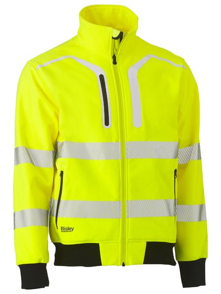 Bisley Hi Vis Taped Soft Shell Bomber Jacket (BISBJ6979T)