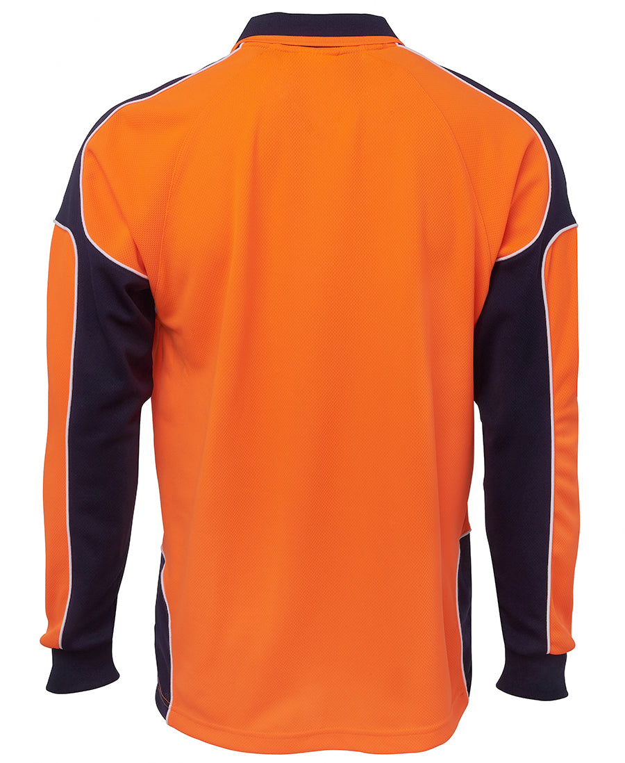 JB's Hi Vis Arm Panel Polo Long Sleeve (JBS6AP4L) - Best Buy Trade Supplies