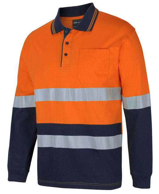 JB's Hi Vis (D+N) Cotton Polo Long Sleeve (JBS6DCPL)