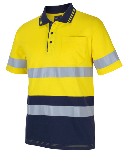 JB's Hi Vis (D+N) Cotton Polo Short Sleeve (JBS6DCPS)