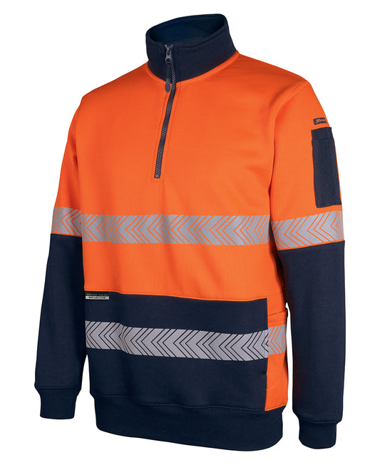 JB's Hi Vis 330G 1/2 Zip Segmented Tape Fleece (JBS6DPS)