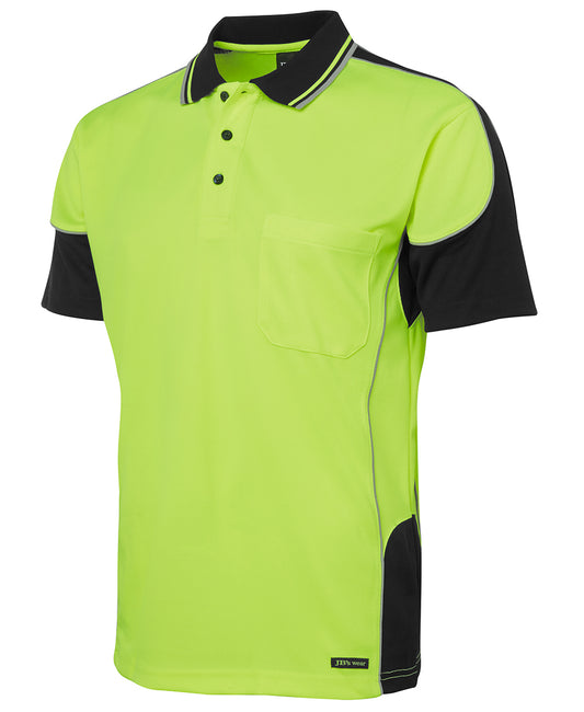 JB's Hi Vis Contrast Piping Polo Short Sleeve (JBS6HCP4)