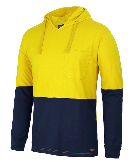 JB's Hi Vis Cotton Tee with Hood Long Sleeve (JBS6HCTL)