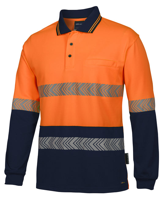 JB's Hi Vis Segmented Tape Polo Long Sleeve (JBS6HLST)