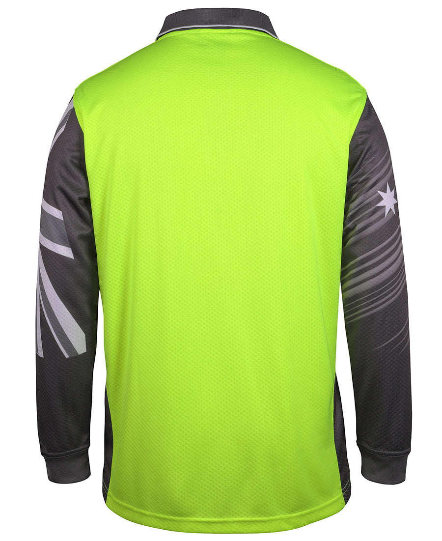 JB's Hi Vis Southern Cross Polo Long Sleeve (JBS6HSCL) - Best Buy Trade Supplies
