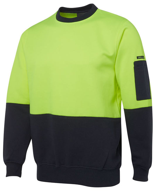 JB's Hi Vis Fleecy Crew (JBS6HVCN)