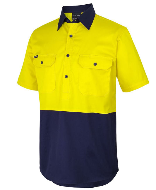 JB's Hi Vis 150G Close Front Work Shirt Short Sleeve (JBS6HVCW)