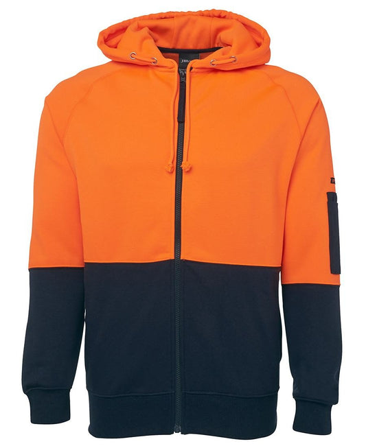 JB's Hi Vis Full Zip Fleecy Hoodie - Hi Vis Clothing - Best Buy Trade Supplies Direct to Trade
