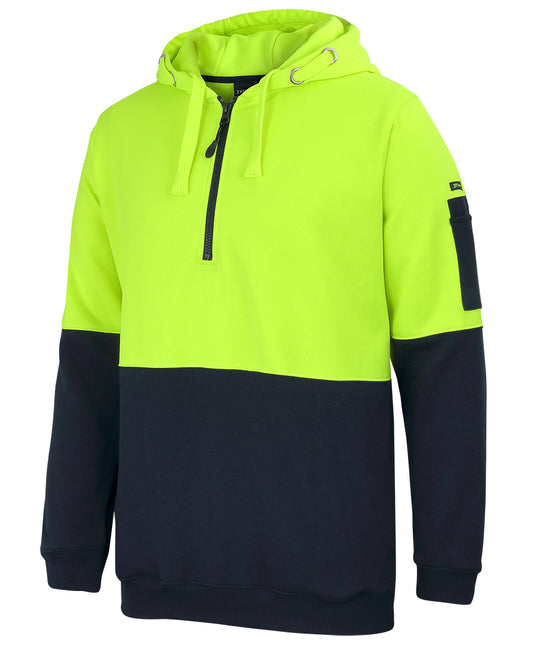 JB's Hi Vis 1/2 Zip Fleecy Hoodie (JBS6HVHZ)
