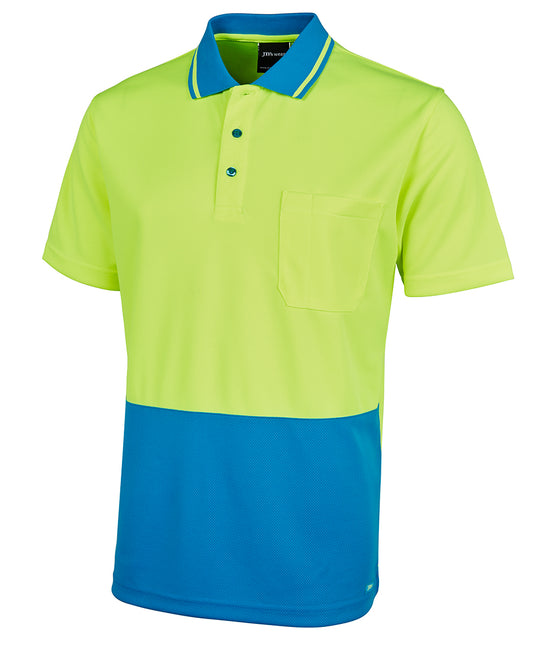 JB's Hi Vis Non Cuff Traditional Polo Short Sleeve (JBS6HVNC)