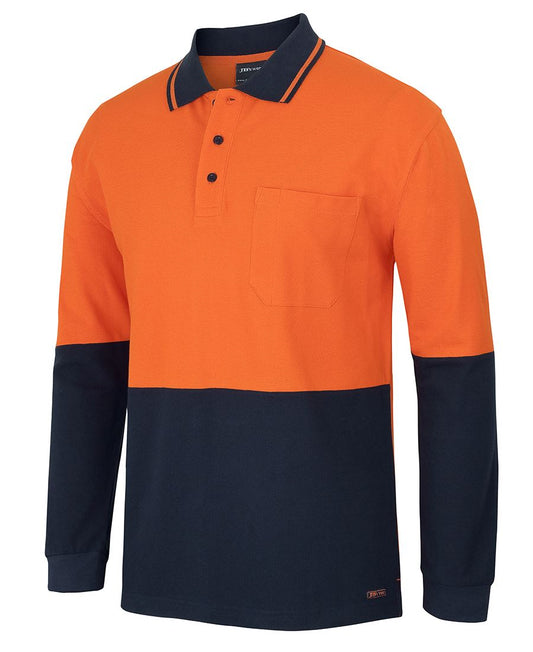 JB's Hi Vis Cotton Pique Traditional Polo Long Sleeve (JBS6HVQL)