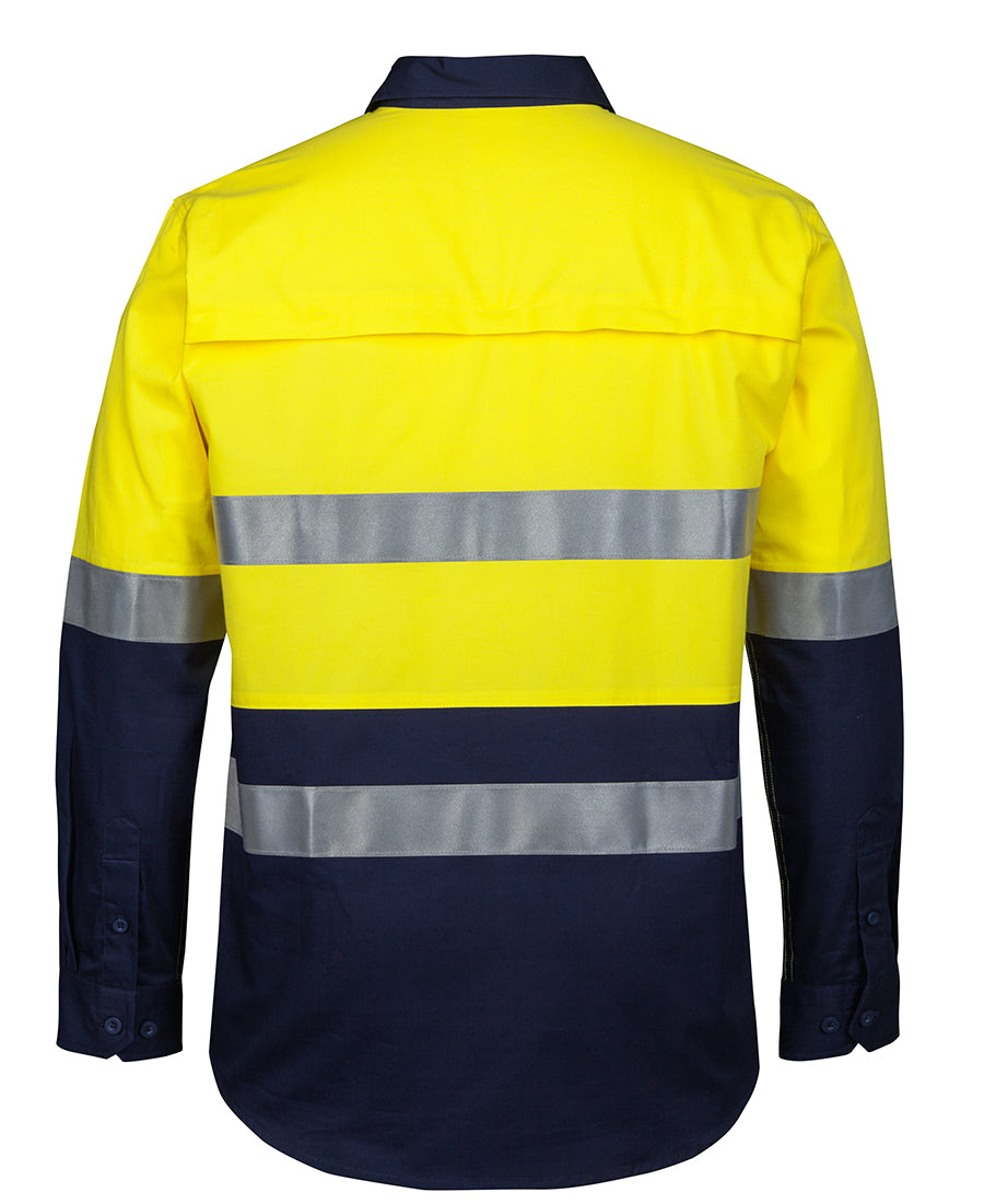 JB's Hi Vis (D+N) 150G Close Front Work Shirt Long Sleeve (JBS6HWCS)