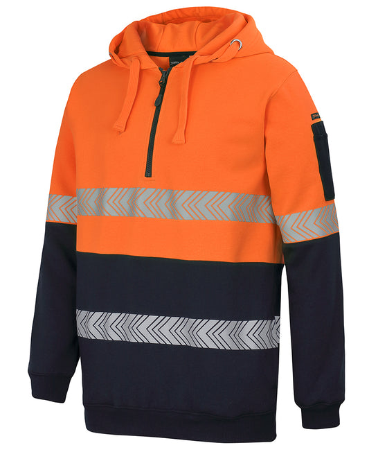 JB's Hi Vis (D+N) 1/2 Zip Segmented Tape Hoodie (JBS6HZSH)