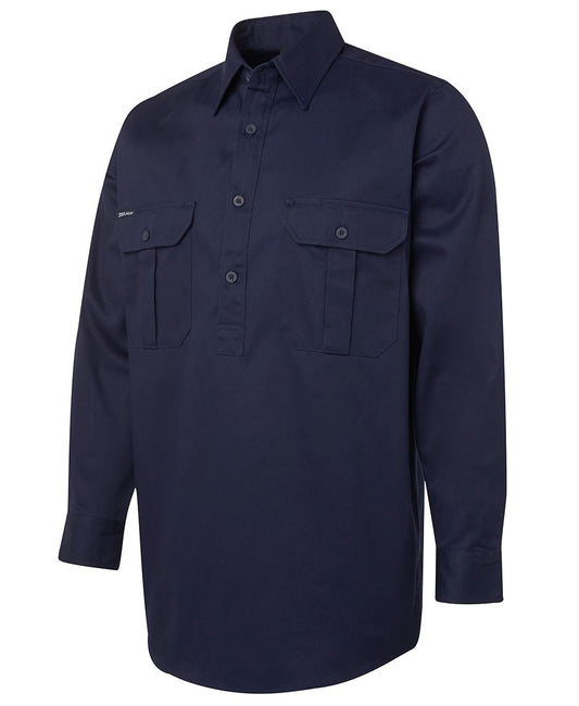 JB's 190G Work Shirt Close Front Long Sleeve (JBS6WSCF)