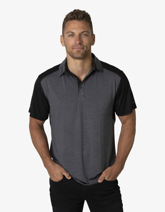 Black Kanvas Soft Touch Shoulder Panel Polo (BKP401)