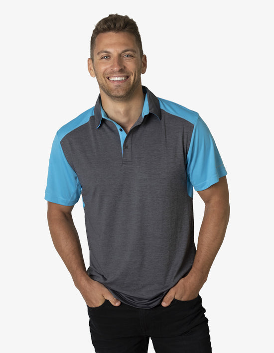Black Kanvas Soft Touch Shoulder Panel Polo (BKP401)