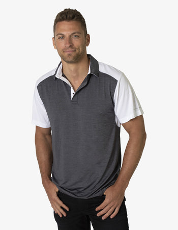 Black Kanvas Soft Touch Shoulder Panel Polo (BKP401)