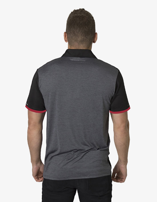 Black Kanvas Contrasting Shoulder Panel Polo (BKP500)