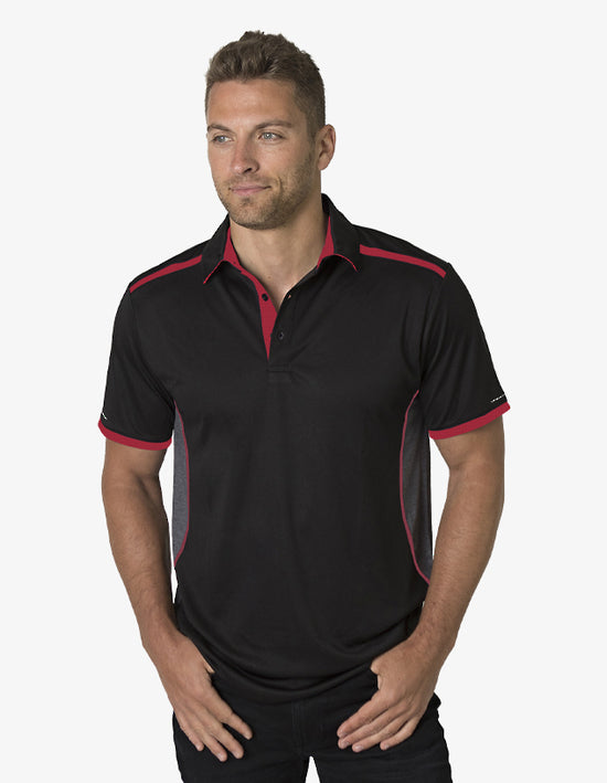 Black Kanvas Contrasting Shoulder Panel Polo (BKP500)
