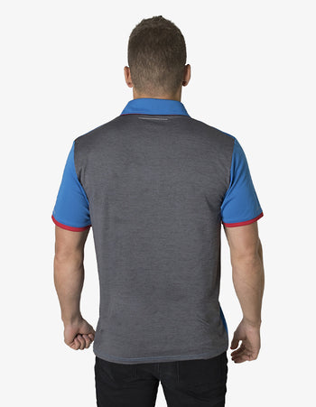 Black Kanvas Contrasting Shoulder Panel Polo (BKP500)