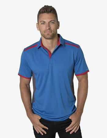 Black Kanvas Contrasting Shoulder Panel Polo (BKP500)
