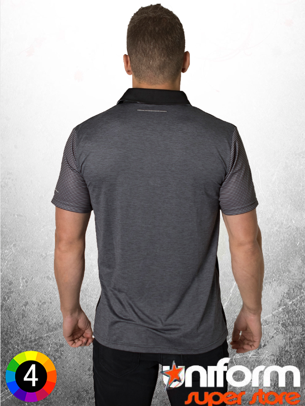 Black Kanvas Contrast Sublimated Striped Sleeves Polo (BKP600)