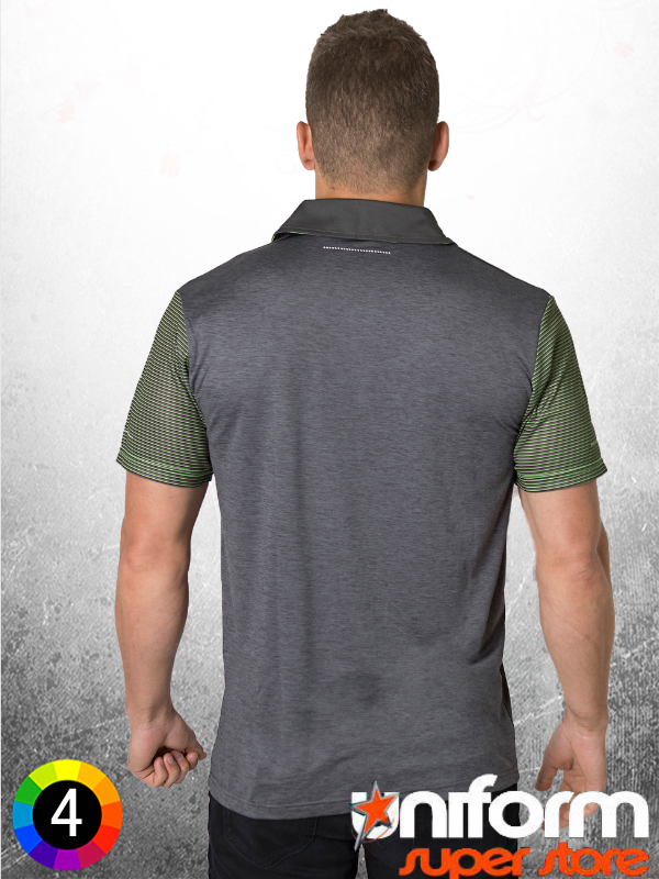 Black Kanvas Contrast Sublimated Striped Sleeves Polo (BKP600)