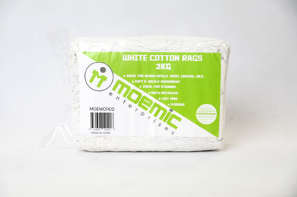 Moemic Premium White Cotton Rags