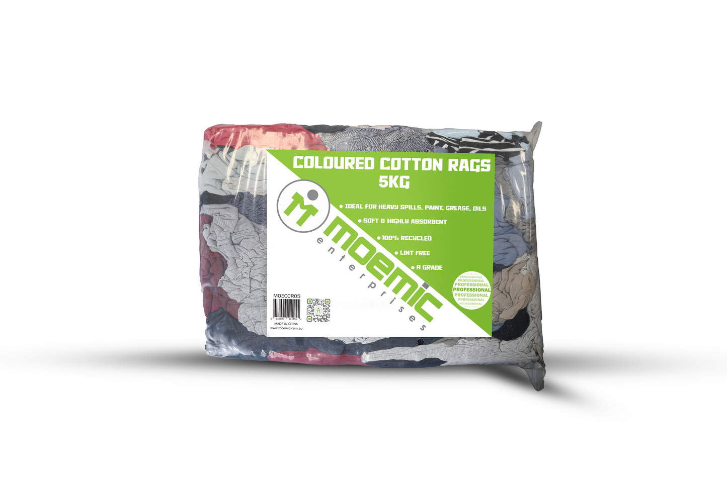 Moemic Premium Coloured Cotton Rags