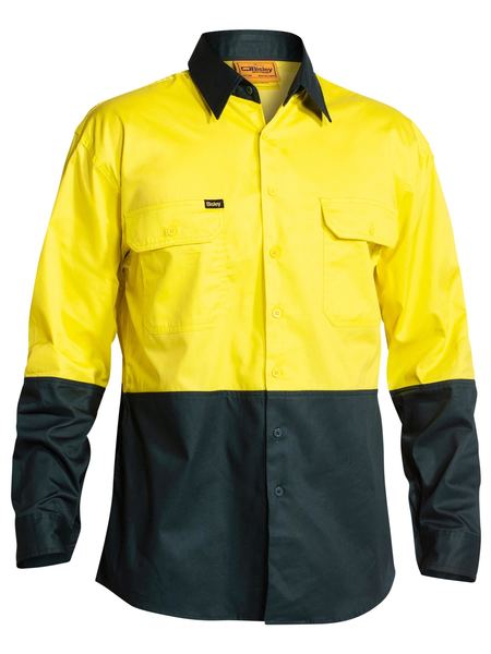 Bisley Hi Vis Cool Lightweight Drill Shirt Long Sleeve (BISBS6895)