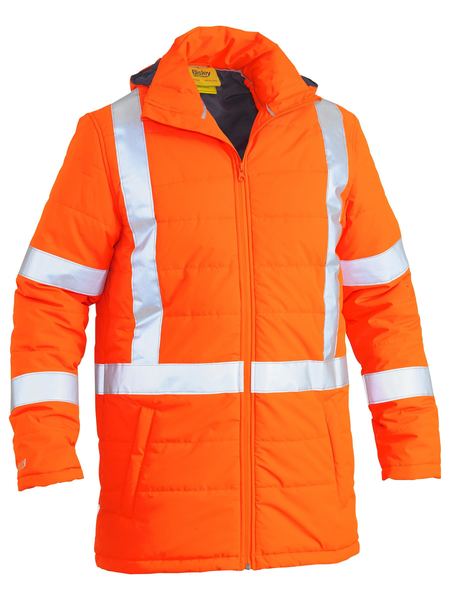 Bisley Hi Vis Taped Puffer Jacket with X Back (BISBJ6379XT)