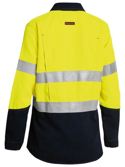 Bisley Tencate Tecasafe Plus 700 Hi Vis Ladies Taped FR Vented Shirt Long Sleeve (BISBL8098T) (Copy)