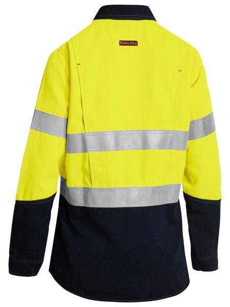 Bisley Tencate Tecasafe Plus 580 Hi Vis Ladies Taped FR Vented Shirt Long Sleeve (BISBL8098T)