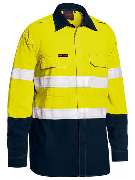 Bisley Tencate Tecasafe Plus 480 Hi Vis Taped Lightweight FR Vented Shirt Long Sleeve (BISBS8237T)