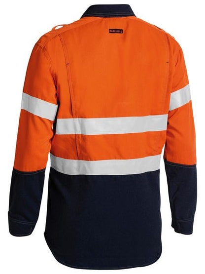 Bisley Tencate Tecasafe Plus 700 Hi Vis Taped FR Vented Shirt Long Sleeve (BISBS8082T)