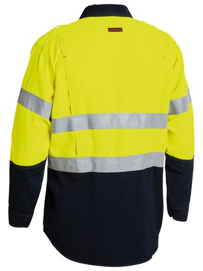 Bisley Tencate Tecasafe Plus 700 Hi Vis Taped FR Vented Shirt Long Sleeve (BISBS8082T)